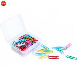 得力(deli)0024彩色回形针 曲别针多色混合(100枚/盒)10盒装