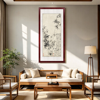 郑板桥竹子水墨画排行- 京东