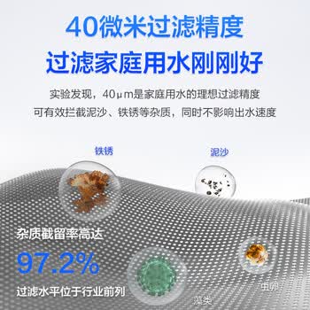 海尔（Haier）前置过滤器超15T大通量家用自来水过滤净水器40微米全自动反冲洗实时水压监测全屋净水HP-45
