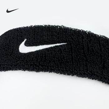 耐克（NIKE）运动发带止吸汗头带跑步导汗带篮球防汗头巾头箍束发带黑色