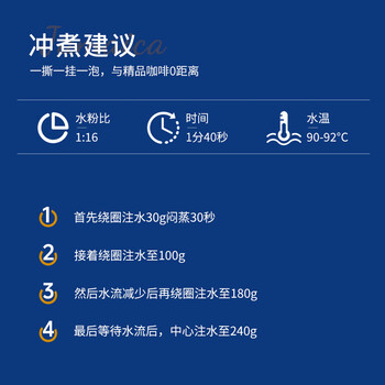 RA.BURI牙买加蓝山一号精品挂耳黑咖啡大包装节日送礼礼品礼盒10g*25包