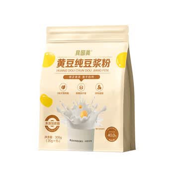 贝因美纯黄豆高蛋白原味豆浆粉0蔗糖高蛋白高膳食营养健康早代餐食品