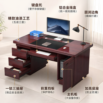 佐盛办公家具职员办公桌单人电脑油漆桌台式写字台经理桌140*70款式2 佐盛办公家具职员办公桌单人电脑油漆桌台式写字台经理桌140*70款式2
