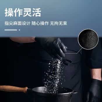 乌斯京（WOLSGIN）一次性手套丁腈加长30只大码食品级丁晴手套厨房洗碗防水12英寸