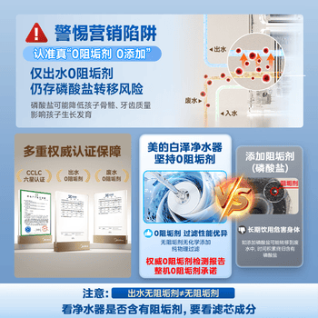 美的(Midea)净水器【金榜TOP1 白泽Max 1200G】0阻垢剂 6年长效RO反渗透 家用厨房专用台下用直饮过滤净水机 美的(Midea)净水器【金榜TOP1 白泽Max 1200G】0阻垢剂 6年长效RO反渗透 家用厨房专用台下用直饮过滤净水机