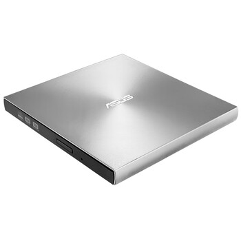 华硕(ASUS) 8倍速 外置DVD刻录机 移动光驱 支持USB/Type-C接口 (兼容苹果系统/SDRW-08U9M-U)-银色