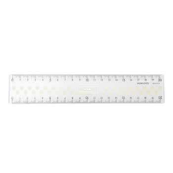 国誉淡彩曲奇亚克力高考透明直尺20cm 210*40*2.5mm颜色随机1个装 WSG-CLC20