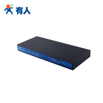 有人（LonHand） USR-N668 工业级多串口服务器8口机架式串口转网口232/422/485转以太网  