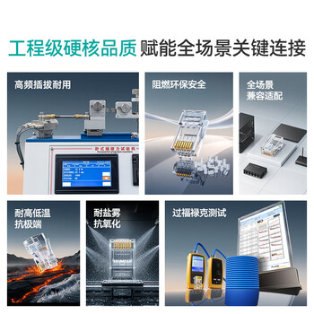 山泽 六类网线水晶头 6类千兆网络接头 CAT6工程级RJ45电脑连接器 10个 WL-6010