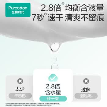 全棉时代纯水mini湿厕巾 6片*6包全棉洁厕湿纸巾便携装卷纸卫生纸便携出行