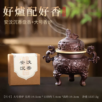 中国美術 白磁 饕餮紋 三足 双耳 香炉 高13.8cm(LC632) 双耳