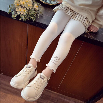 薄打底裤2022春夏新款百搭弹力裤女宝宝外穿紧身裤洋气夏装潮 白色 80