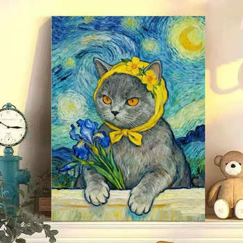 diy油画猫品牌及商品- 京东