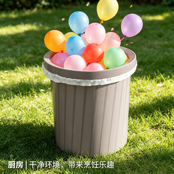 百家好世压圈塑料垃圾桶12L直投家用卫生间厨房纸篓 源头直发 包邮