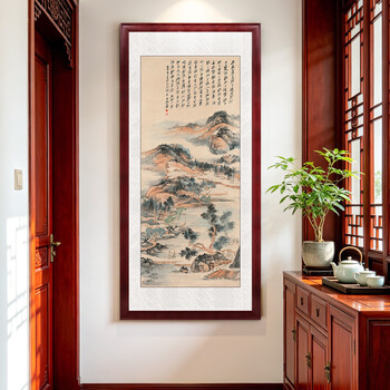 张大千山水国画型号规格- 京东