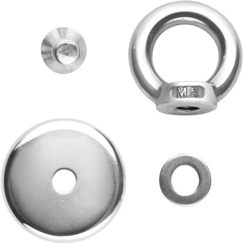 DSB(迪士比)强磁吸铁石磁铁强力打捞专用圆形吸铁石钕铁硼吊环吸盘河道户外打捞神器直径25mm 1个装 DSB(迪士比)强磁吸铁石磁铁强力打捞专用圆形吸铁石钕铁硼吊环吸盘河道户外打捞神器直径25mm 1个装