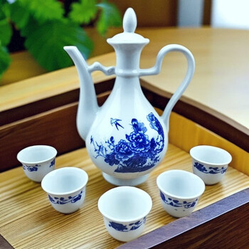 付け染めう(青花瓷酒壶） 青花酒壶- 京东