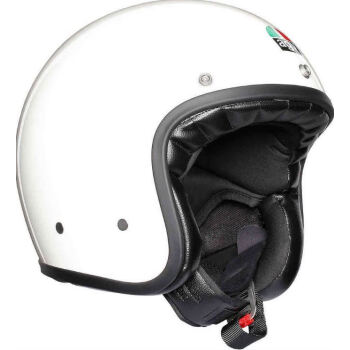 AGV意大利X70摩托车复古头盔机车骑行半盔4/3半覆式太子头盔春夏个性 AGV X70 WHITE 亮白 XL