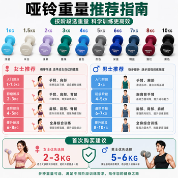PROIRON普力艾 浸塑哑铃女士家用纯铁小哑铃儿童初学者健身 紫色1.5kg*2