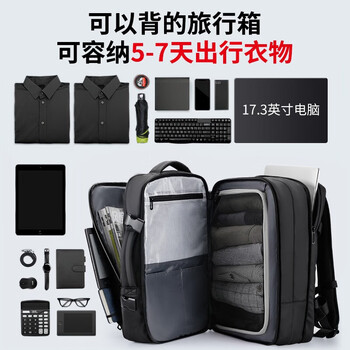 CROSSGEAR十字勋章瑞士军士刀双肩包出差商务背包男17.3吋电脑包旅行可扩容