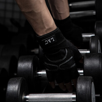 LAC健身手套运动男引体向上单杠防滑自行车登山训练骑行半指防茧XL码