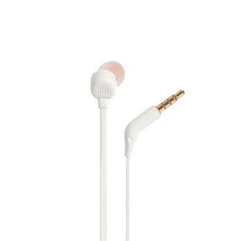 JBLT110有线耳机立体声入耳式耳麦  电脑游戏运动耳机 适用于3.5mm接口设备白色