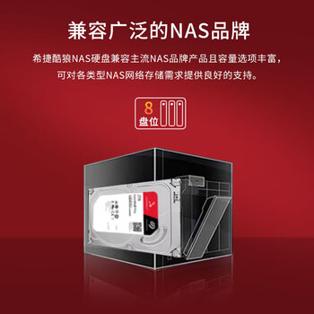 攀升适用于希捷酷狼系列 8TB 256MB 7200转 SATA接口 CMR垂直 3.5英寸 静音低耗NAS硬盘ST8000VN004 攀升适用于希捷酷狼系列 8TB 256MB 7200转 SATA接口 CMR垂直 3.5英寸 静音低耗NAS硬盘ST8000VN004