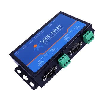 有人（LonHand） USR-N520-H7 N5X0 系列双串口工业串口服务器 RS232/422/485 转以太网 Modbus 网关