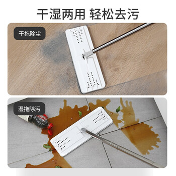 美丽雅替换拖布平板拖把地拖墩布备件纤维拖布2片装适用于洗刷刷拖把