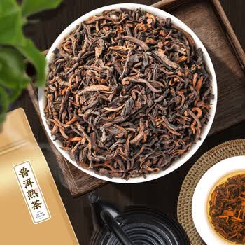 三隐 茶叶普洱茶散茶陈香老熟茶云南勐海宫廷发酵散装袋装500g