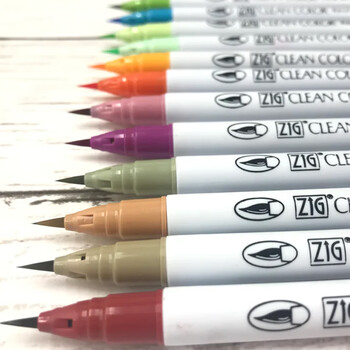 吴竹（KURETAKE）日本进口ZIG软尖笔水彩笔马克笔勾线笔48色套装RB-6000AT/48V元旦文具礼盒女孩生日礼物