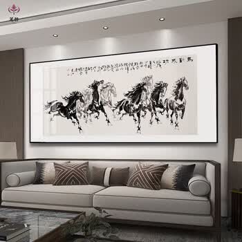徐悲鸿水墨八骏图品牌及商品- 京东