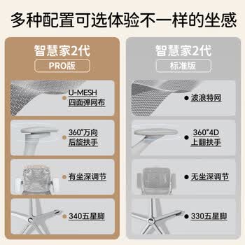 ENOVA乐瓦智慧家2代网布款 人体工学椅电脑椅家用舒适久坐办公撑腰学习