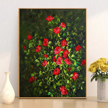 红玫瑰油画品牌及商品- 京东