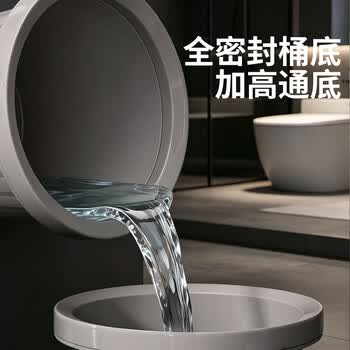 百家好世压圈塑料垃圾桶12L直投家用卫生间厨房纸篓 源头直发 包邮