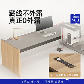 奈高(NAIGAO)老板桌E0级1.6m简约办公桌现代办公家具总裁桌 奈高(NAIGAO)老板桌E0级1.6m简约办公桌现代办公家具总裁桌