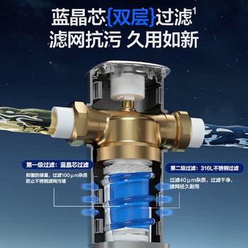 海尔（Haier）前置过滤器超大通量家用顶配鲜活水40微米可视化自动反冲洗净水器银河pro HQZ60-HFAZ26