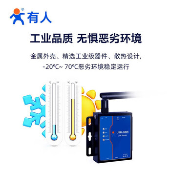 有人(LonHand) USR-G805c 工业级 4G 无线路由器免插卡全网通双网口 CPE 远程运维通讯设备 有人(LonHand) USR-G805c 工业级 4G 无线路由器免插卡全网通双网口 CPE 远程运维通讯设备
