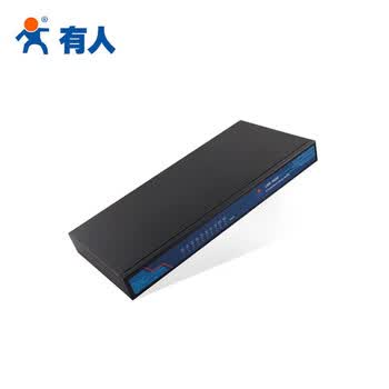 有人（LonHand） USR-N668 工业级多串口服务器8口机架式串口转网口232/422/485转以太网  