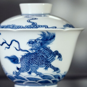 明代 青花 麒麟紋 茶碗 青花麒麟品牌及商品- 京东