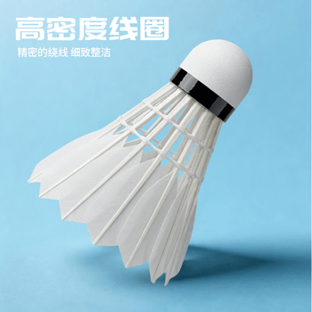 红双喜羽毛球耐打羽球训练比赛鹅毛6只装402A 
