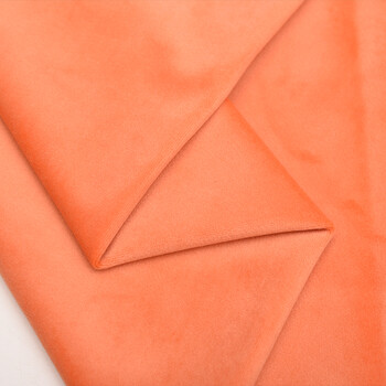 艾北丝绒布料天鹅绒布窗帘抱枕背景布加厚毛绒布头纯色沙发套布料 赤