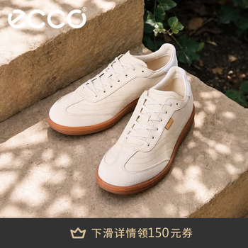 爱步（ECCO）板鞋女 26年新款夏季时尚百搭牛皮轻盈德训休闲鞋 柔酷11号235803 石灰色/亮白色23580361598 37 （尺码偏大，建议拍小一码）