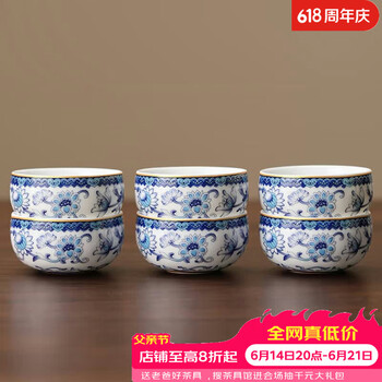 缠枝莲青花瓷茶杯价格报价行情- 京东