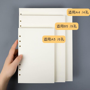 法拉蒙【全网低价】活页替芯笔记本子适用6孔A5/80张活页纸空白加厚替换内芯 A5-空白内芯