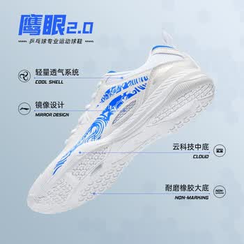 李宁（LI-NING）乒乓球鞋羽毛球鞋鹰眼2.0国家队比赛训练运动鞋男女款 42 