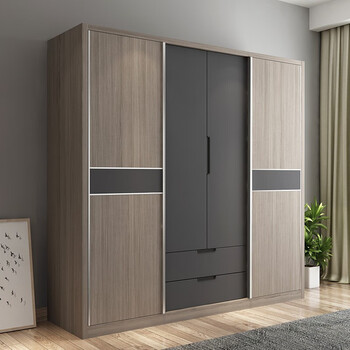 优选好物520礼包】 衣柜 北欧简约现代推拉门组合衣柜 移门大衣橱卧室