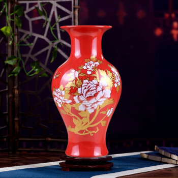 44％割引【公式】 景徳鎮 福景紅 花瓶 花瓶 インテリア小物-APP 