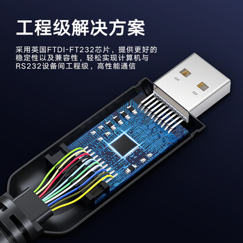毕亚兹 console线 1.8米 英国芯片 usb转rj45网口调试控制线 交换机路由器配置线思科华为腾达TP-LINK线