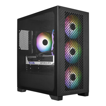 酷冷至尊（CoolerMaster）Elite301 Lite黑色版 MATX电脑机箱 免工具前面板/钢化玻璃侧板/支持USB Type-C